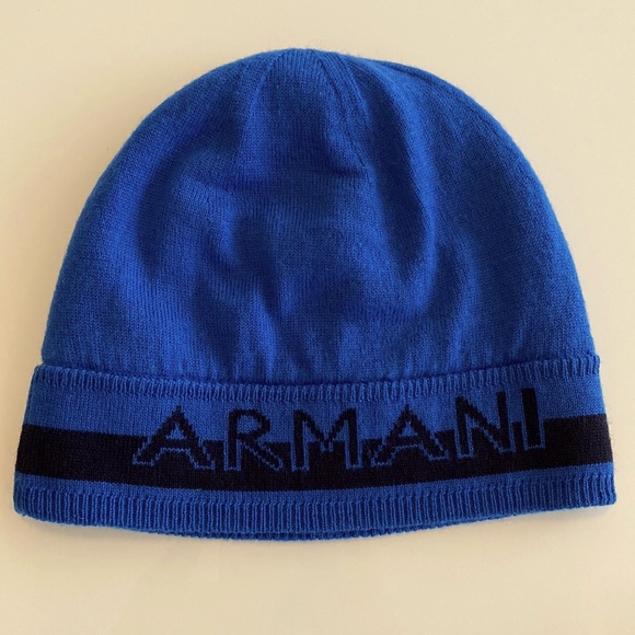 Armani Exchange Accessories Armani Exchange Kids Warm Blue Hat